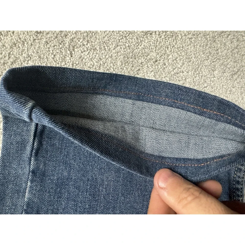 Levis Jeans‎ Men's 34x27*** 505 Dark Wash Straight Leg Stretch Cotton Blend EUC